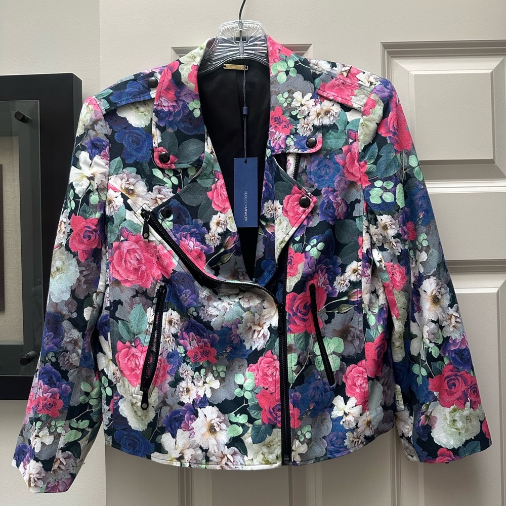 Rebecca Minkoff Wes Moto Jacket Zipper Sz M Retail $398 NWT